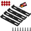vsshe Portatarga Senza Cornice, 4 pezzi portatarga auto, Unita Porta Targa Auto, Supporto Targa Auto Invisibile e Rimovibile Con viti, Adatto a targhe larghe 110 mm(3D / Austria Non applicabile)