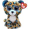 TY Beanie Boos Cobalt il Leopardo, con Occhi Azzurri Grandi e Glitter, il Peluche con gli Occhi Grandi Scintillanti 15 Cm T36691