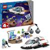 LEGO City Navetta Spaziale e Scoperta di Asteroidi, Gioco per Bambini e Bambine da 4 Anni con Astronave Giocattolo, Laboratorio da Costruire, Gru, 2 Minifigure di Astronauti e 1 Figura di Alieno 60429