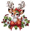 MOGTAA 5D Diamante Pittura Natale Ciondolo con catena fai da te Kit Natale Alce Diamond Pittura Adulto Bambino, Animali Diamond Painting Kit per Giardino Casa Decorazione Regali