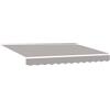 Roanoer Tessuto per tenda da sole grigio chiaro, 3 x 2,5 m, tessuto di ricambio in poliestere resistente per tenda da sole con braccio articolato, tessuto di ricambio 280 x 245 cm, con mantovana, per