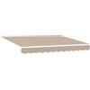 Roanoer Tessuto di ricambio per tenda da sole, beige, 3 x 2,5 m, tessuto per tenda da sole in poliestere 240 g/m², copertura di ricambio con mantovana per tenda da sole con braccio articolato, tenda