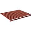 Roanoer Tessuto di ricambio per tenda da sole con braccio articolato, con mantovana, per balcone, giardino, adatto per telaio da 4,5 x 3,5 m, telaio 430 x 345 cm