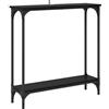 fsahslih Tavolo consolle nero effetto rovere, 75 x 22,5 x 75 cm | Tavolino sottile in design industriale per corridoio e soggiorno, ideale come ripiano salvaspazio.