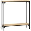 fsahslih Tavolo consolle in rovere Sonoma, 75 x 22,5 x 75 cm