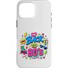 Funny Eighties 80s Costume Party Back to Custodia per iPhone 16 Pro Max Pattino a rotelle Boombox retrò vintage anni '80