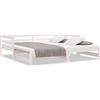 vidaXL Letto da giorno allungabile in pino massiccio bianco 2x(90x200) cm