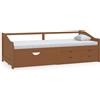 vidaXL Letto a 3 posti con cassetti in legno di pino marrone miele 90x200 cm