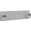 vidaXL Testiera con comodini in legno grigio cemento
