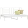 vidaXL Letto da giorno senza materasso bianco 90x200 cm in legno di pino massiccio
