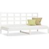 vidaXL Letto da giorno senza materasso bianco 90x200 cm in legno di pino massiccio