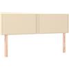vidaXL Testate letto 2 pezzi Crema 72x5x78/88 cm Tessuto