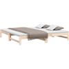 vidaXL Letto da giorno allungabile 2x(80x200) cm in legno di pino massiccio