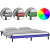 vidaXL Letto in legno massiccio con LED Grigio 120x190 cm