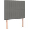 vidaXL Testiere 2 pz. Tessuto grigio scuro 90x5x78/88 cm