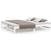 vidaXL Letto da giorno allungabile bianco 2x(75x190) cm in legno di pino massiccio