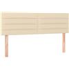 vidaXL Testate letto 2 pezzi Crema 72x5x78/88 cm Tessuto