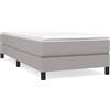 vidaXL Letto a molle con materasso grigio chiaro 80x200 cm in tessuto