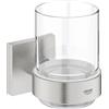 GROHE Portabicchieri Grohe QuickFix Start Cube con bicchiere Supersteel
