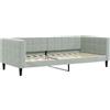 vidaXL Letto da giorno grigio chiaro 90x200 cm in velluto