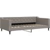 vidaXL Letto da giorno taupe 100x200 cm tessuto