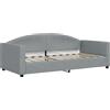 vidaXL Letto da giorno grigio chiaro 90x190 cm tessuto
