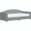 vidaXL Letto da giorno con materasso grigio chiaro 90x190 cm in tessuto