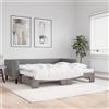 vidaXL Divano letto estraibile con materasso Grigio scuro 90x200 cm Tessuto