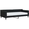 vidaXL Divano letto con materasso Nero 90x200 cm Tessuto