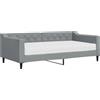 vidaXL Letto da giorno con materasso grigio chiaro 90x190 cm in tessuto