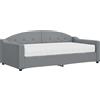 vidaXL Letto da giorno con materasso grigio chiaro 90x190 cm in tessuto