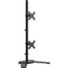 vidaXL Supporto da tavolo per 2 monitor in acciaio nero VESA 75/100 mm