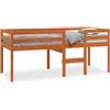 vidaXL Letto a soppalco marrone cera 90x200 cm in legno di pino massiccio