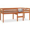 vidaXL Letto a soppalco marrone cera 90x190 cm in legno di pino massiccio