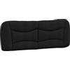 vidaXL Cuscino per testiera nero 140 cm in tessuto