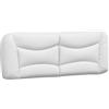 vidaXL Cuscino per testiera bianco 140 cm in Pelle finta