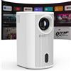 JENBIZZ Proiettore 4K con risoluzione nativa 1080p, correzione automatica della distorsione trapezoidale, Wi-Fi 6, Android 11