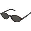 Saint Laurent SL 751 Jeanne 002 | Occhiali da Sole Graduati o Non Graduati | Prova Online | Plastica | Ovali / Ellittici | Marrone, Havana | Adrialenti