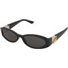 Gucci GG1660S 001 | Occhiali da Sole Graduati o Non Graduati | Prova Online | Plastica | Ovali / Ellittici | Nero | Adrialenti