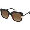 Chloe CH0240S 003 | Occhiali da Sole Graduati o Non Graduati | Prova Online | Plastica | Quadrati | Nero, Marrone, Havana | Adrialenti