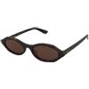 Alexander McQueen AM0559S 002 | Occhiali da Sole Graduati o Non Graduati | Plastica | Rettangolari | Marrone, Havana | Adrialenti