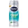 NIVEA Men Fresh Kick Shaving Gel (200 ml), gel da barba rinfrescante, gel da barba per uomo infuso con menta e acqua di cactus, gel da barba da uomo