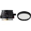 LIGHT LENS LAB M 50 mm f/2 per Leica M con set di filtri = nero =