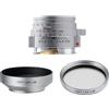 LIGHT LENS LAB M 50mm f/2 per Leica M con cappuccio, set filtri = argento =