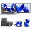siaviala Monitor portatile 15,6, Triplo Schermo PC Portatile 1080P FHD, Schermo Portatile ruotabile di 235° per schermi da 13 a 17,3, Plug & Play per Windows/Mac/Android/Switch/PS5