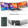 Teamgee Monitor Portatile, Schermo Portatile 14'' FHD 1080P Triplo Monitor per Laptop ultrasottile e leggero da 0,9 kg con supporto regolabile, laptop da 13,3-17,3", Wins/Mac/DEX/Chrome