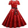 YOSUWOAI Abito da donna vintage da ballo, elegante San Valentino, a maniche corte, anni '50, da sera, da ballo, in stile retrò, per feste, da cocktail