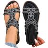 KBOPLEMQ Scarpe estive da donna stile Boho con cristalli, sandali ortopedici romani, sandali con zeppa eleganti, scarpe estive con tacco, scarpe estive da donna con tacco, grandi taglie, sandali romani, comode
