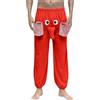 YOSUWOAI Pantaloni di peluche da uomo in pile spessi pantaloni pigiama divertenti con stampa elefante pantaloni pigiama con naso lungo e orecchie grandi autunno inverno caldi pantaloni di flanella