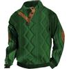 KBOPLEMQ Maglione da uomo, con colletto alto, a maniche lunghe, elegante, classico, da uomo, per autunno, inverno, casual, stampato, termico, per il tempo libero